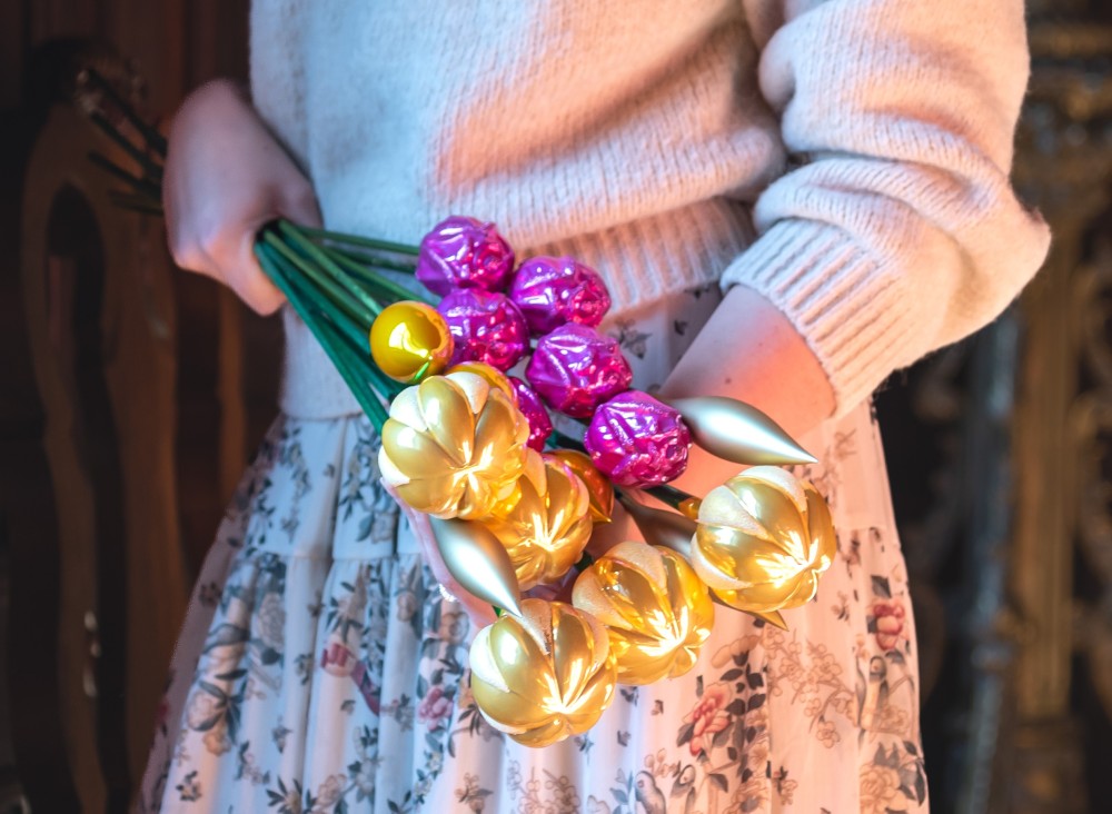 Skleněna kytice Koulier